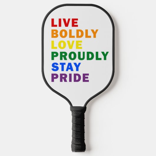ライブ大胆なラブプライリーステイプライド ピックルボールラケット (正面)