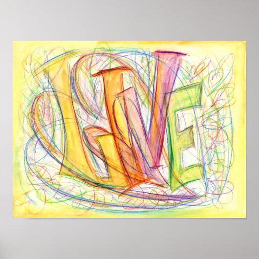 ライブ感動的ワードアートポスター ポスター (正面)