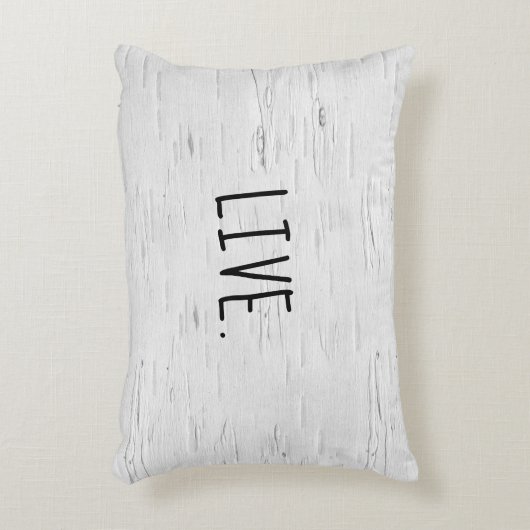 ライブ文字オン樺の木ツリーアクセント枕 アクセントクッション (正面(垂直))