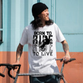 ライブ生まれサイクリングの白に乗るグランジに Tシャツ