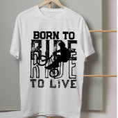 ライブ生まれサイクリングの白に乗るグランジに Tシャツ