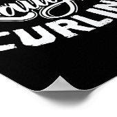 ライブ笑いカーリングウィンタースポーツスタイン ポスター (角)