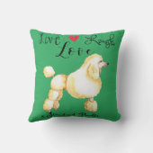 ライブ笑いラブアスタンダードプードル装飾用クッション クッション (裏面)
