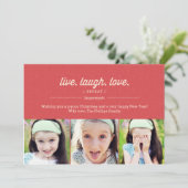 ライブ笑いラブクリスマスカード/ホリデーフォトカード シーズンカード (スタンド正面)