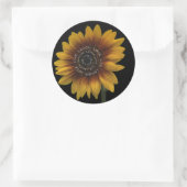 ライブ笑いラブサンフラワーデザイン ラウンドシール (バッグ)