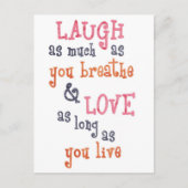 ライブ笑いラブシンプル引用文 ポストカード (正面)