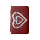 ライブ笑いラブダイヤモンドハートバスマット バスマット (正面縦)