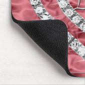 ライブ笑いラブダイヤモンドハートレッドマウスパッド マウスパッド (コーナー)