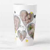 ライブ笑いラブフォトハートラテマグ カフェラテマグ (正面)