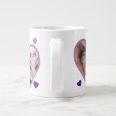 ライブ笑いラブフォトハート紫 ジャンボコーヒーマグカップ (裏面)