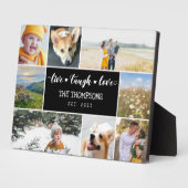 ライブ笑いラブブラックフォトコラージュ フォトプラーク (側面)