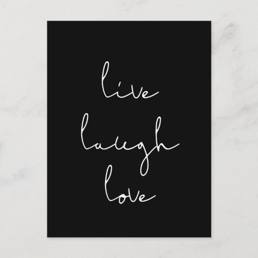 ライブ笑いラブブラックポストカード ポストカード (正面)