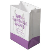 ライブ笑いラブラベンダー結婚のゲスト抱き枕 ミディアムペーパーバッグ (正面アングル)