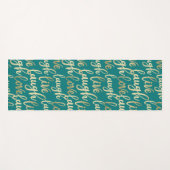 ライブ笑いラブ金ゴールドレタリング ヨガマット (正面(横))