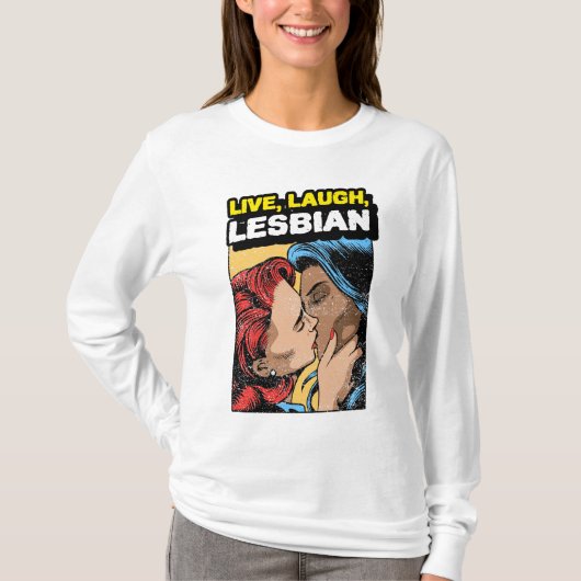 ライブ笑いレズビアン Tシャツ (正面)