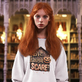 ライブ笑い怖い面白いハロウィーンスウェットシャツ スウェットシャツ