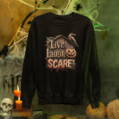 ライブ笑い怖い面白いハロウィーンスウェットシャツ スウェットシャツ