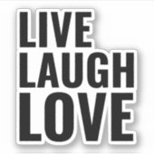 ライブ笑い愛のポジティ感動的ブやる気を起こさせる シール (正面)