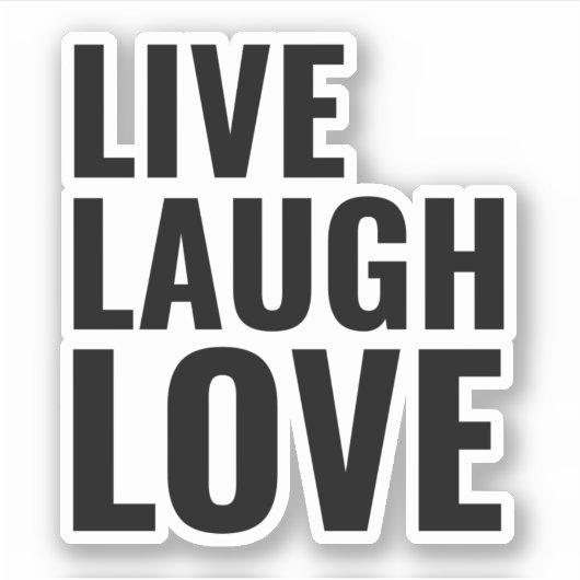 ライブ笑い愛のポジティ感動的ブやる気を起こさせる シール (正面)