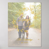 ライブ笑い愛の写真と家族の名前 箔ポスター (正面)