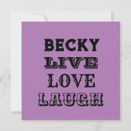 ライブ笑い愛の名前パープルカーモダンド