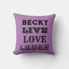ライブ笑い愛の名前パープルモダン装飾用クッション クッション
