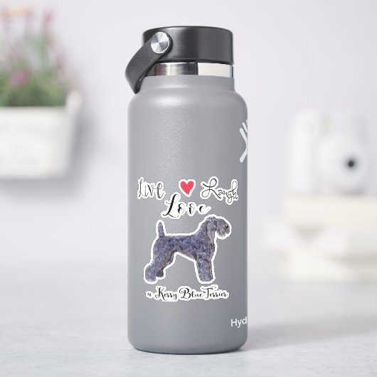 ライブ笑い愛ケリーブルーテリアビニル シール (HydroFlask)