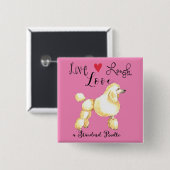 ライブ笑い愛ゴールデントリーバーボタン 缶バッジ (正面&裏面)