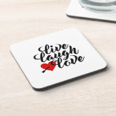 ライブ笑い愛バレンタインカリグラフィー |コースター コースター (左側)