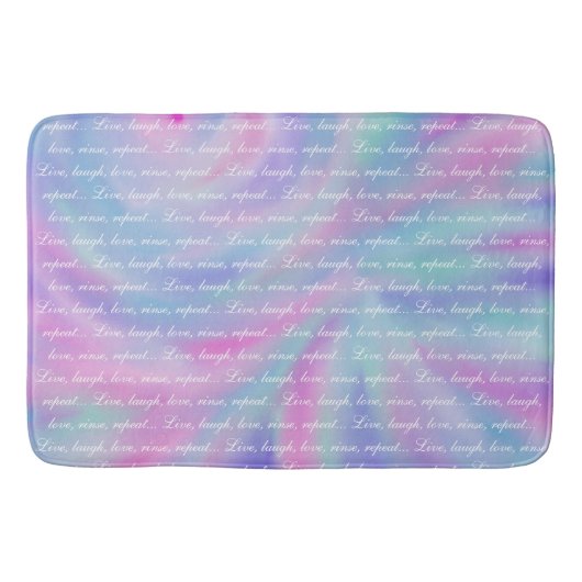 ライブ笑い愛リンス人魚レインボー バスマット (正面)