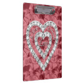 ライブ笑い愛レッドダイヤモンドハートクリップボード クリップボード (右)