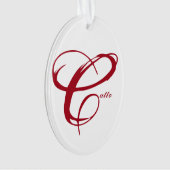 「ライブ笑い愛」でカスタマイズ可能な名前オーナメント オーナメント (正面)