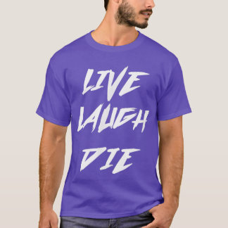 ライブ笑い死のスケルトンおもしろいテット Tシャツ