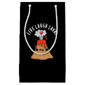 ライブ笑い溶岩おもしろい火山プンダークブルーグ スモールペーパーバッグ (正面)