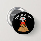 ライブ笑い溶岩おもしろい火山プンダークブルーグ 缶バッジ (正面&裏面)