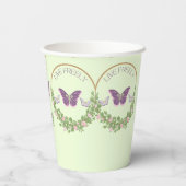 ライブ自在バタフライフローラ王室のデザインカップ 紙コップ (裏面)