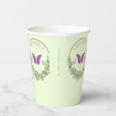 ライブ自在バタフライフローラ王室のデザインカップ 紙コップ (右)