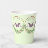 ライブ自在バタフライフローラ王室のデザインカップ 紙コップ (正面)