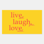 ライブ良い笑い頻繁に多くのMOTTOSの引用文通信 長方形シール (正面)