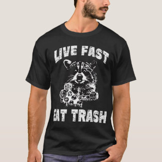 ライブ速い食べゴミラクおもしろいーンヴィンテージキャンプ Tシャツ