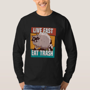 ライブ速い食べゴミラクーンラッコン通り猫の愛 Tシャツ