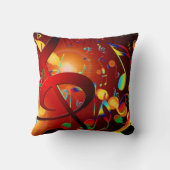 ライブ音楽のスローガンカラフル クッション (裏面)