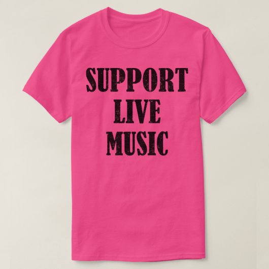 ライブ音楽コンサートをサポート Tシャツ (デザイン正面)