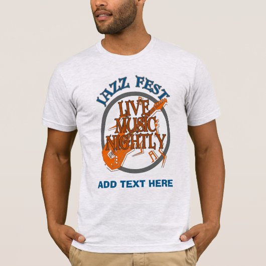 ライブ音楽(夜間) Tシャツ (正面)