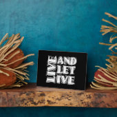 ライブ・アンド・レット12ステップリカバリ・スローガン引用文 フォトプラーク (側面)