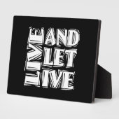 ライブ・アンド・レット12ステップリカバリ・スローガン引用文 フォトプラーク (側面)