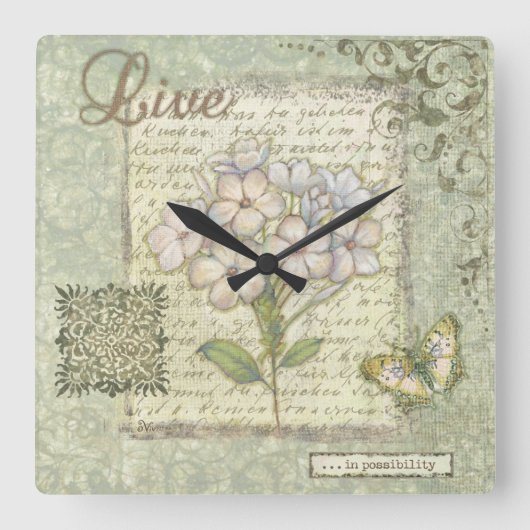 ライブ スクエア壁時計 (正面)