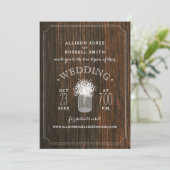 ライブ·ストリーム·バ結婚ーチャルのウッ素朴ド·メイソン·ジャー 招待状 (スタンド正面)