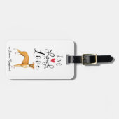 『ライブ・スラフ・ラブ・イタリアンアン・グレイハウンドの荷物』 ラゲッジタグ (正面横)