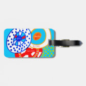 ライブ・ドリーム・ビ・熱狂するハブ・おもしろい・ドカラフルール ラゲッジタグ (裏面横)